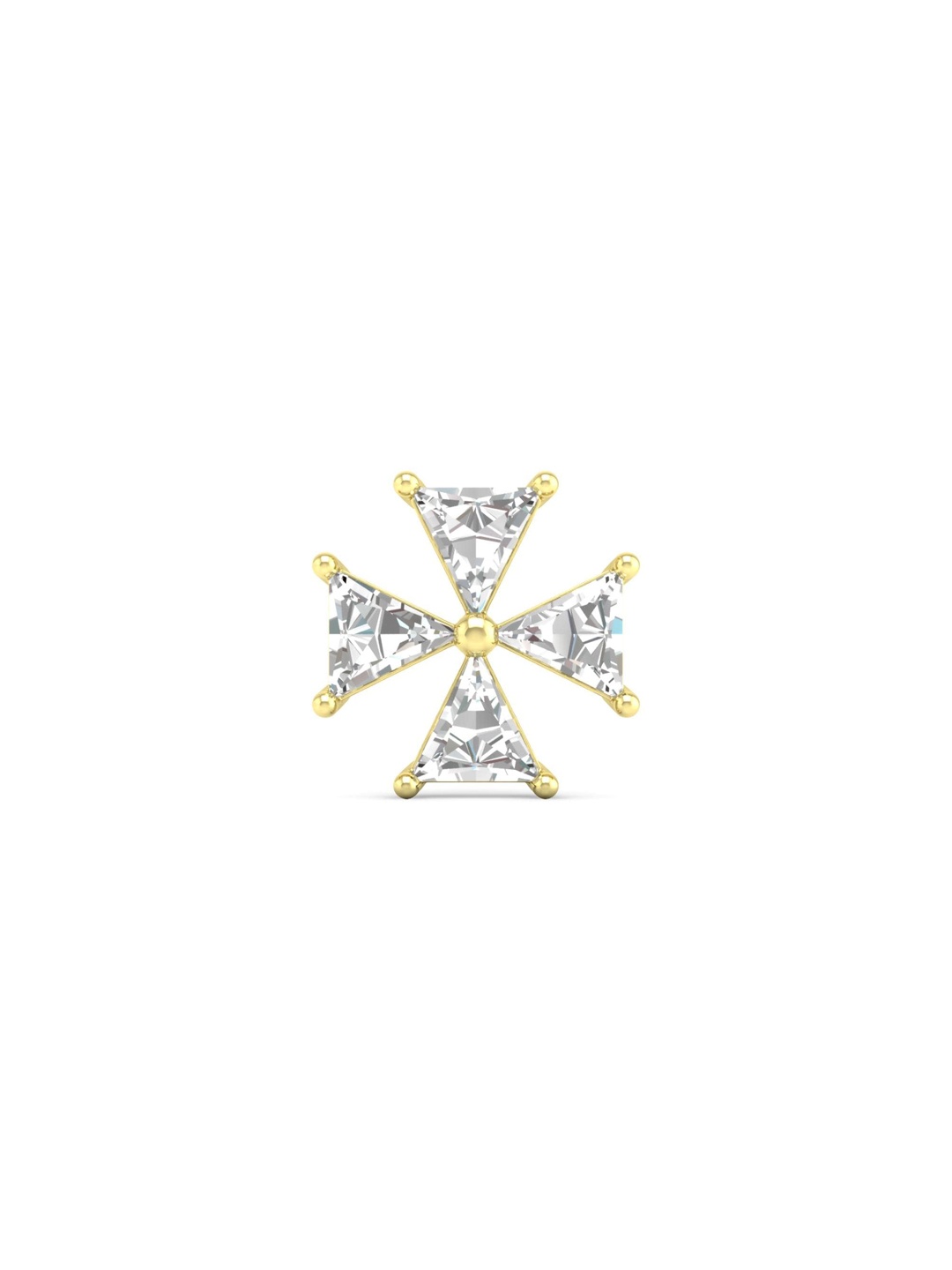 

ORIONZ 18k Gold-Plated 925 Sterling Silver Floral Studs Earrings, Yellow