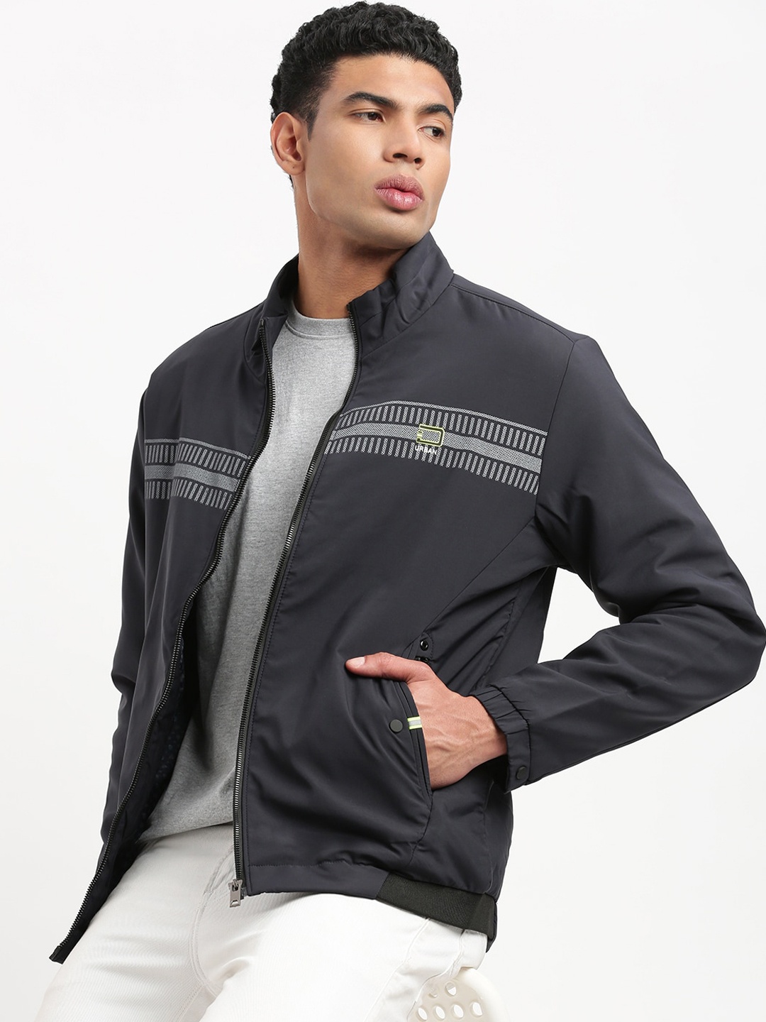 

SHOWOFF Windcheater Bomber Jacket, Navy blue