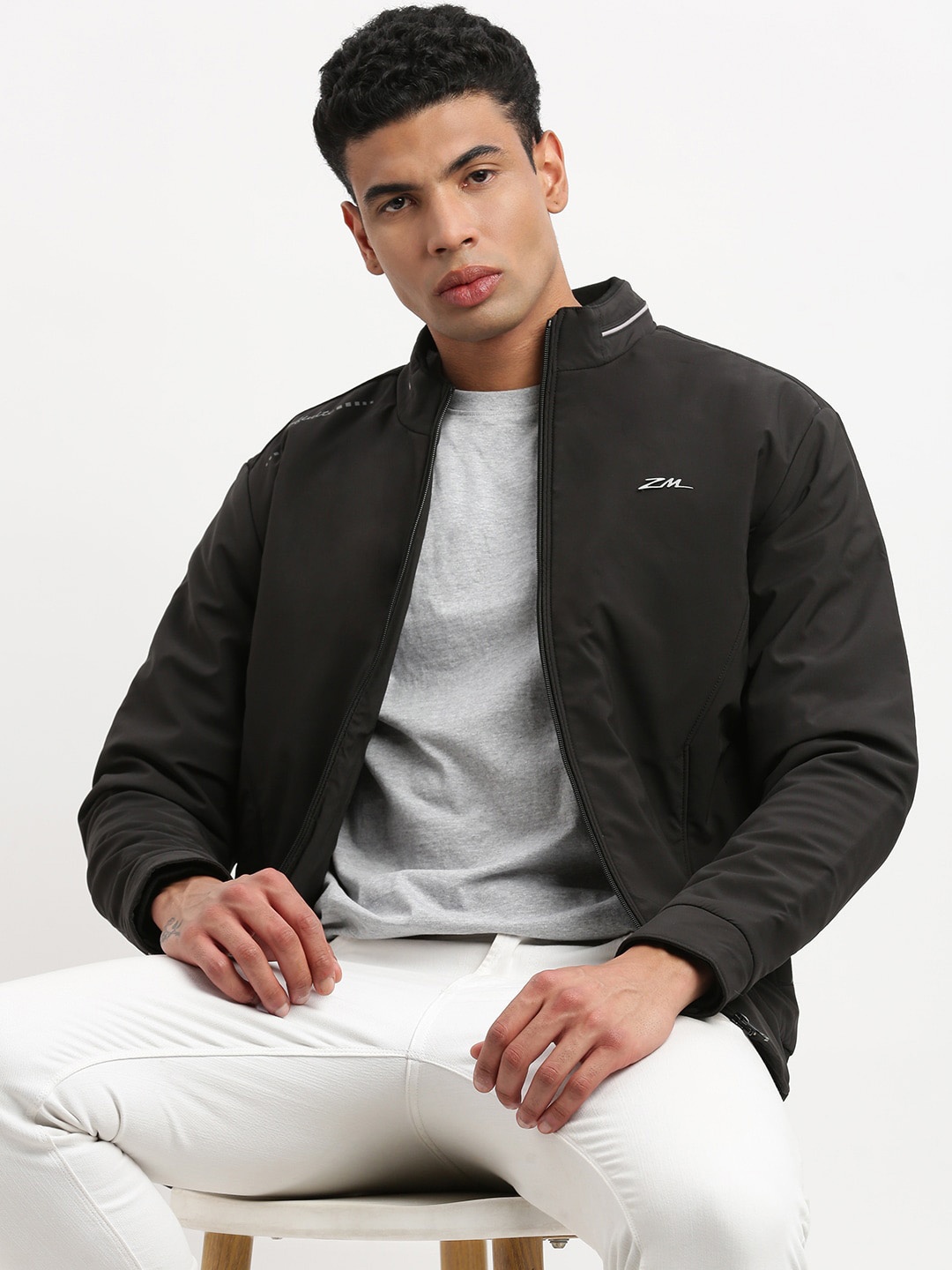 

SHOWOFF Windcheater Bomber Jacket, Black