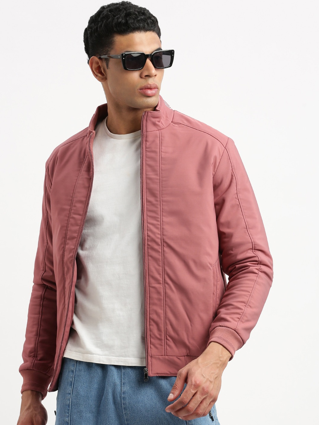 

SHOWOFF Windcheater Bomber Jacket, Pink