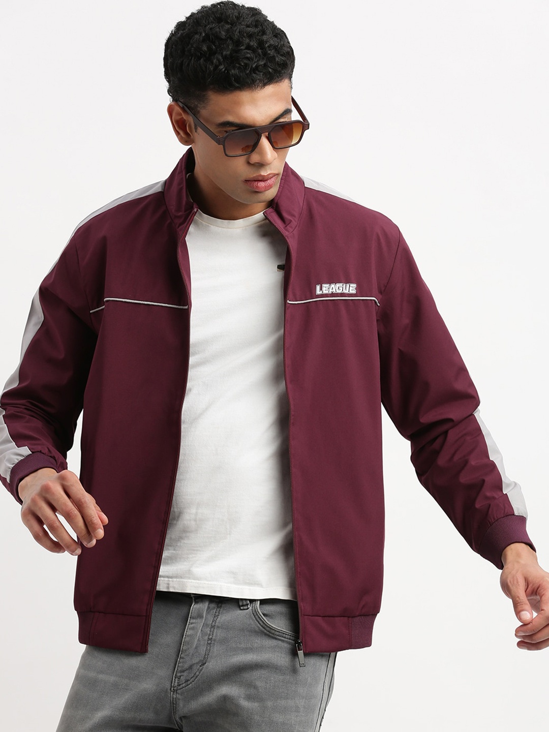 

SHOWOFF Windcheater Bomber Jacket, Purple