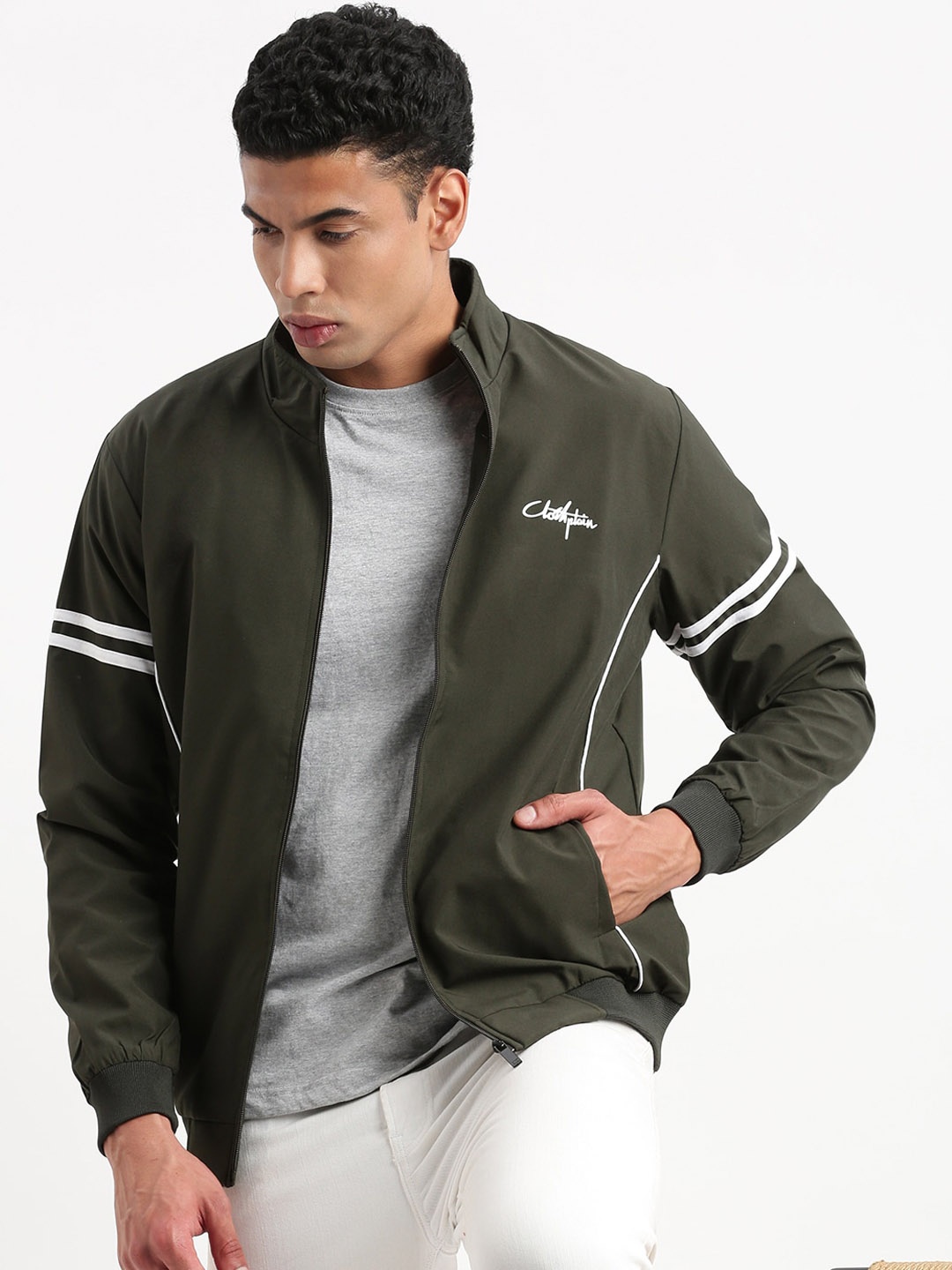 

SHOWOFF Windcheater Sporty Jacket, Olive