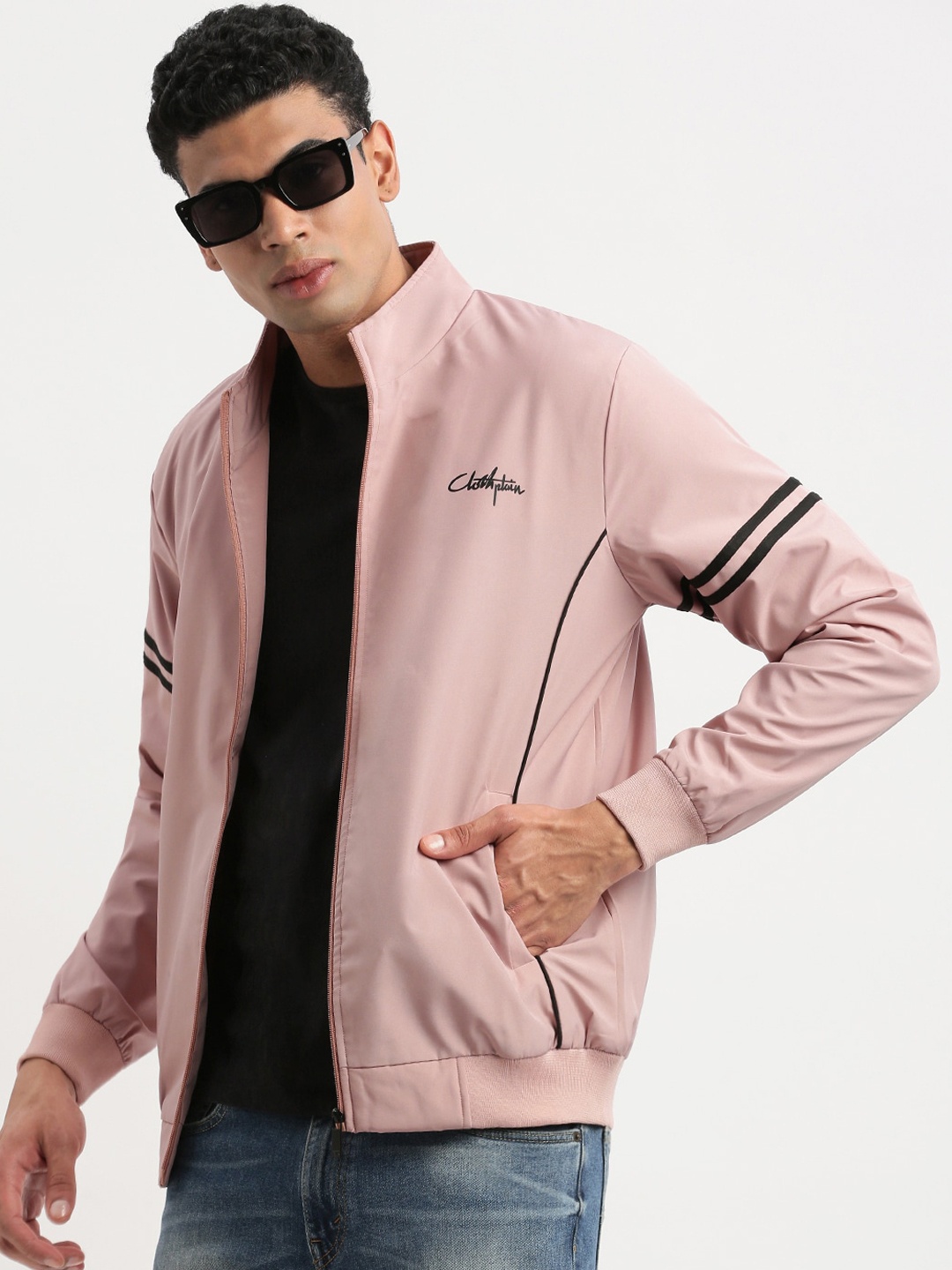 

SHOWOFF Windcheater Bomber Jacket, Peach