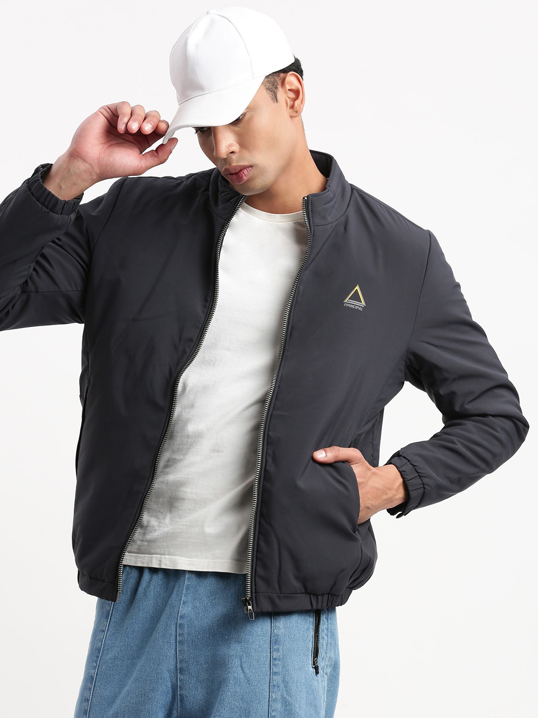 

SHOWOFF Long Sleeves Windcheater Bomber Jacket, Navy blue