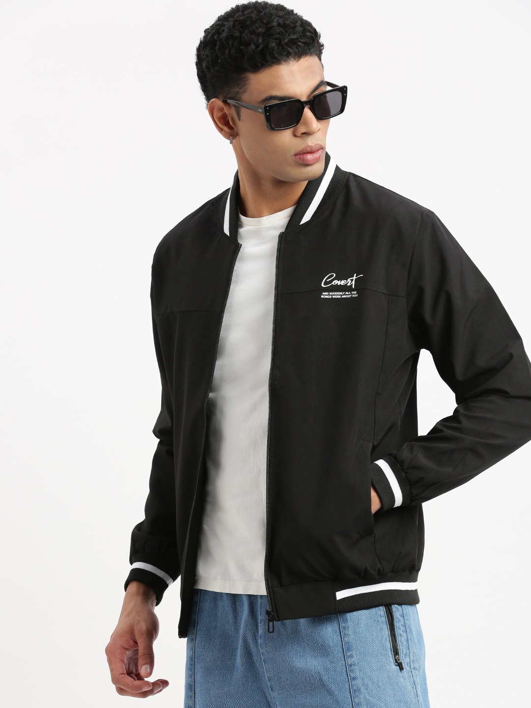 

SHOWOFF Windcheater Bomber Jacket, Black