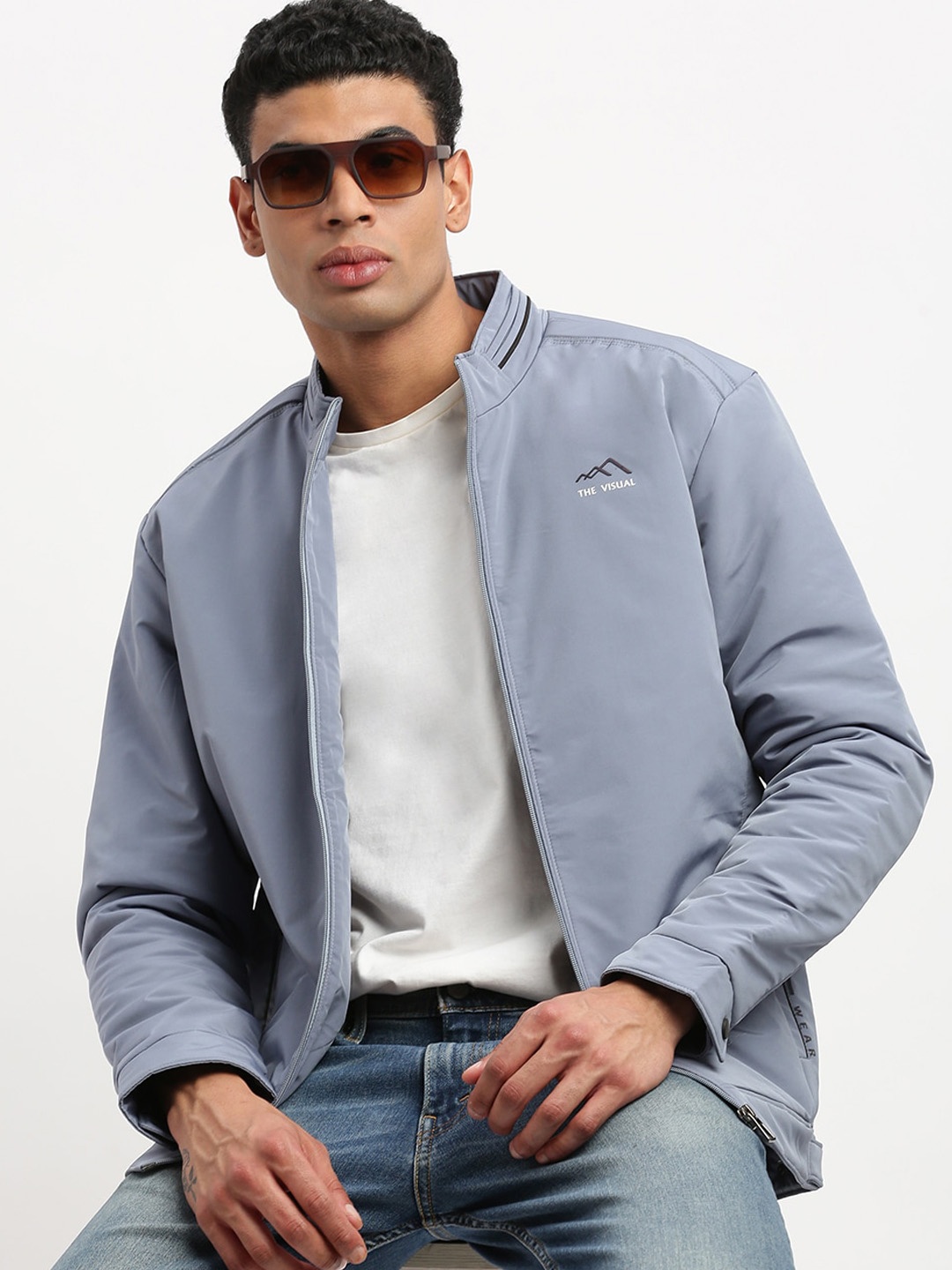 

SHOWOFF Windcheater Bomber Jacket, Blue