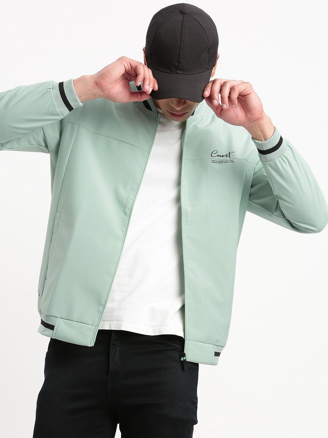 

SHOWOFF Windcheater Bomber Jacket, Sea green