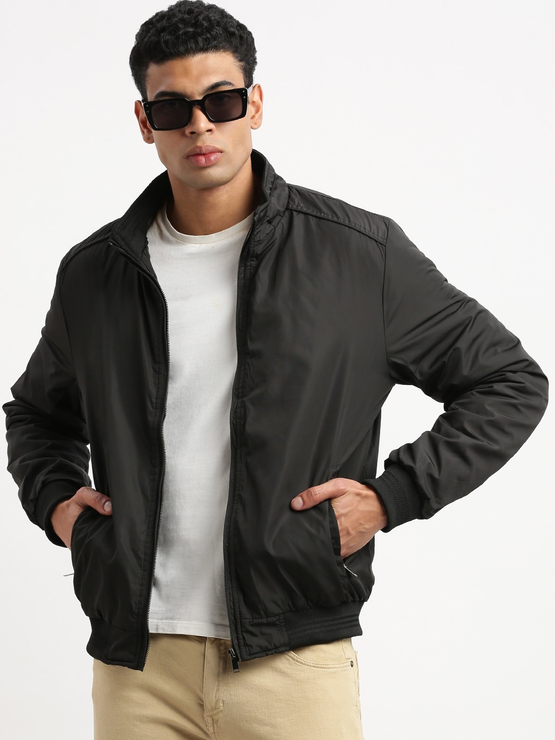 

SHOWOFF Windcheater Bomber Jacket, Black