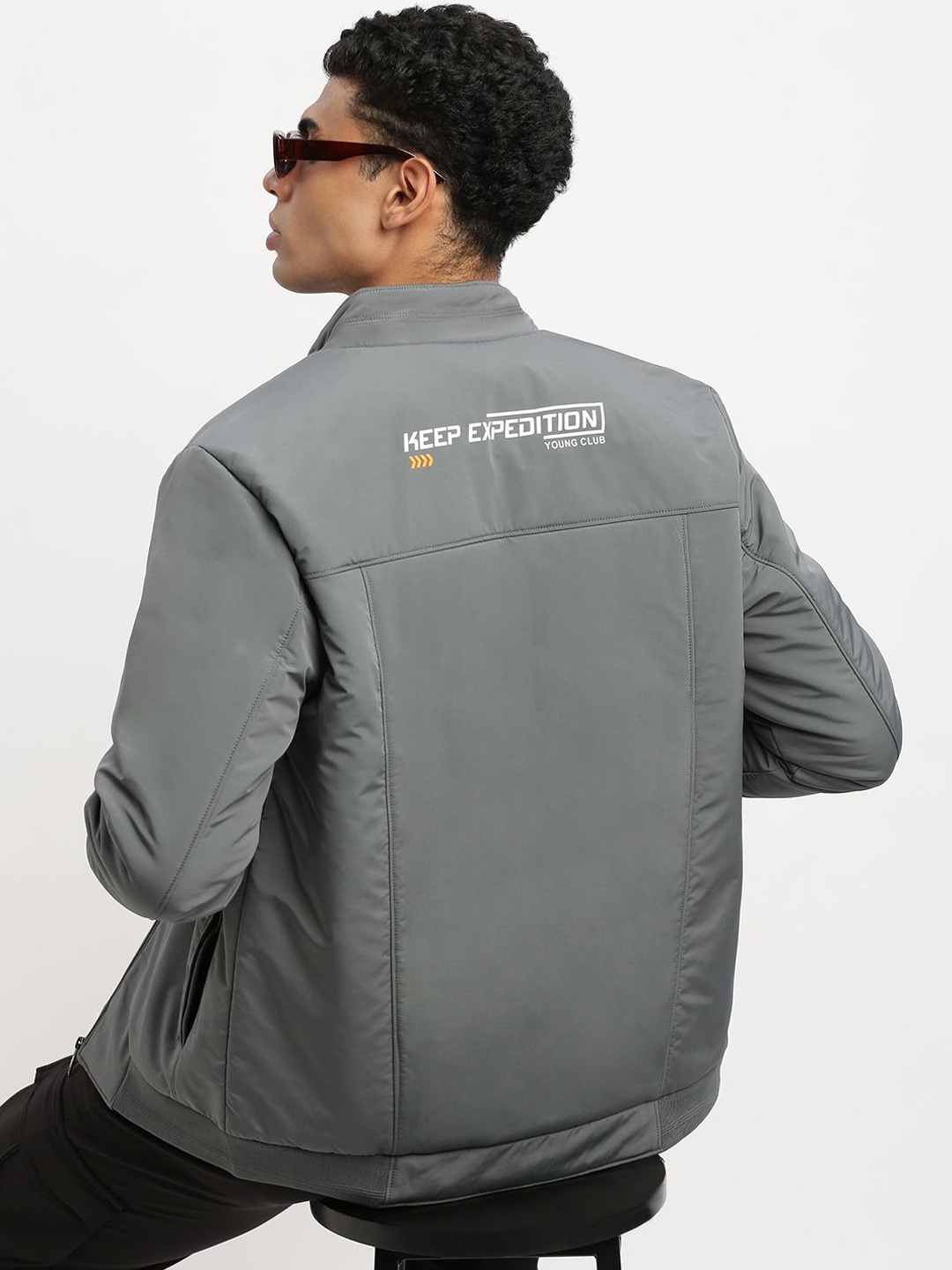 

SHOWOFF Windcheater Bomber Jacket, Grey