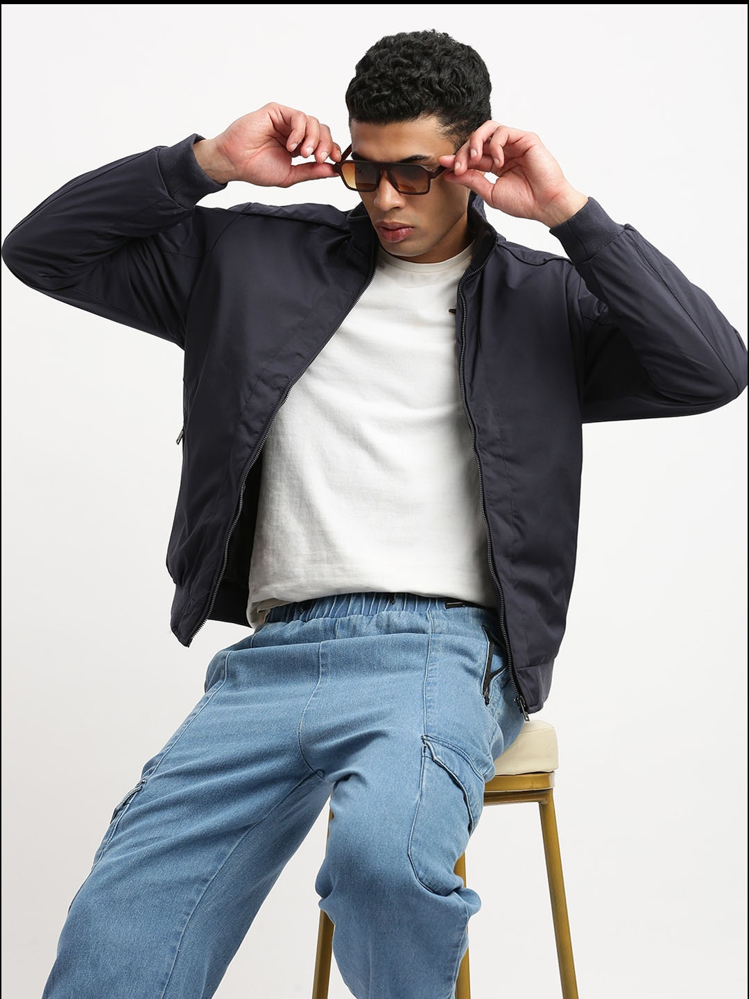 

SHOWOFF Windcheater Bomber Jacket, Navy blue