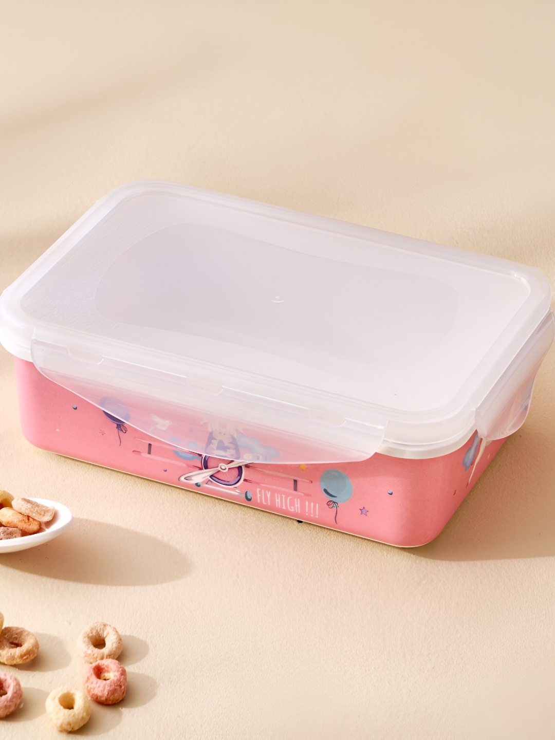 

Home Centre Slate Peach & White Printed Melamine Lunch Box 800 ml