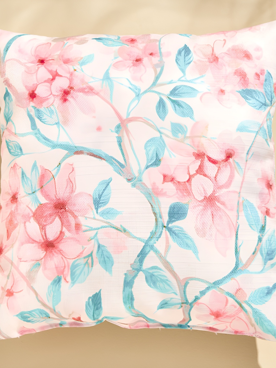 

Home Centre Senorita Printed Cotton Pre-Filled Cushion, Off white