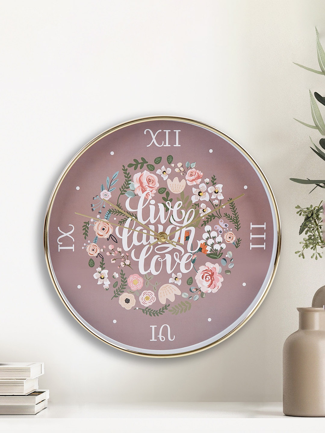 

Home Centre Pink & Purple Printed Contemporary Round Shaped Wall Clock