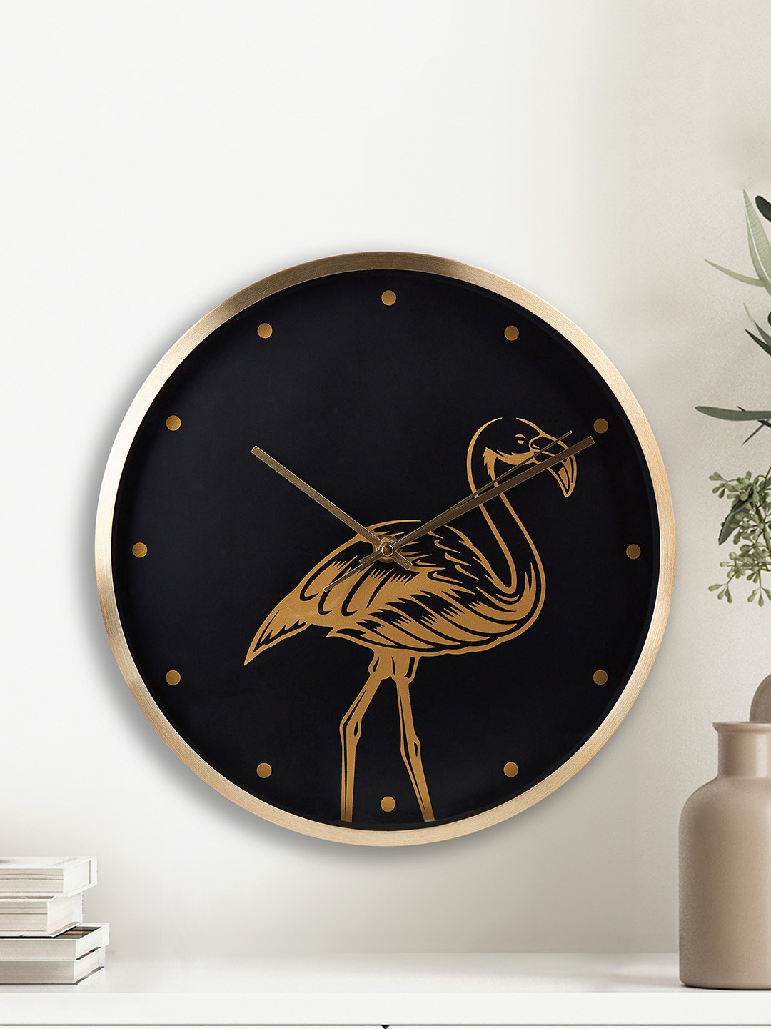 

Home Centre Beige & Black Printed Contemporary Round Shaped Wall Clock