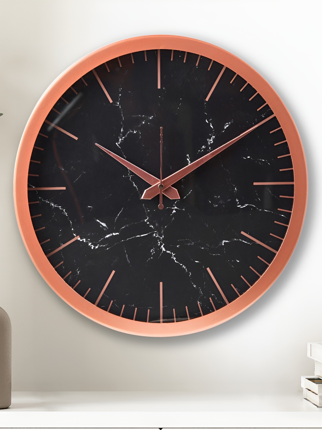 

Home Centre Black & Peach-Coloured Printed Contemporary Round Shaped Wall Clock
