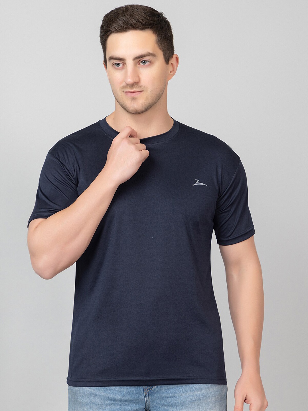 

ZEFFIT Round Neck Short Sleeves T-shirt, Navy blue