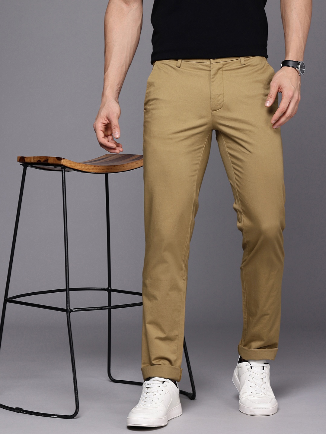 

Louis Philippe Sport Men Slim Fit Trousers, Khaki