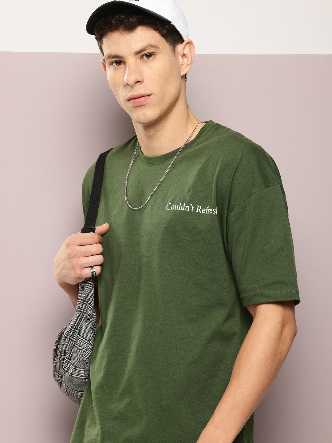 

Kook N Keech Men Typography Printed Oversized T-shirt, Green