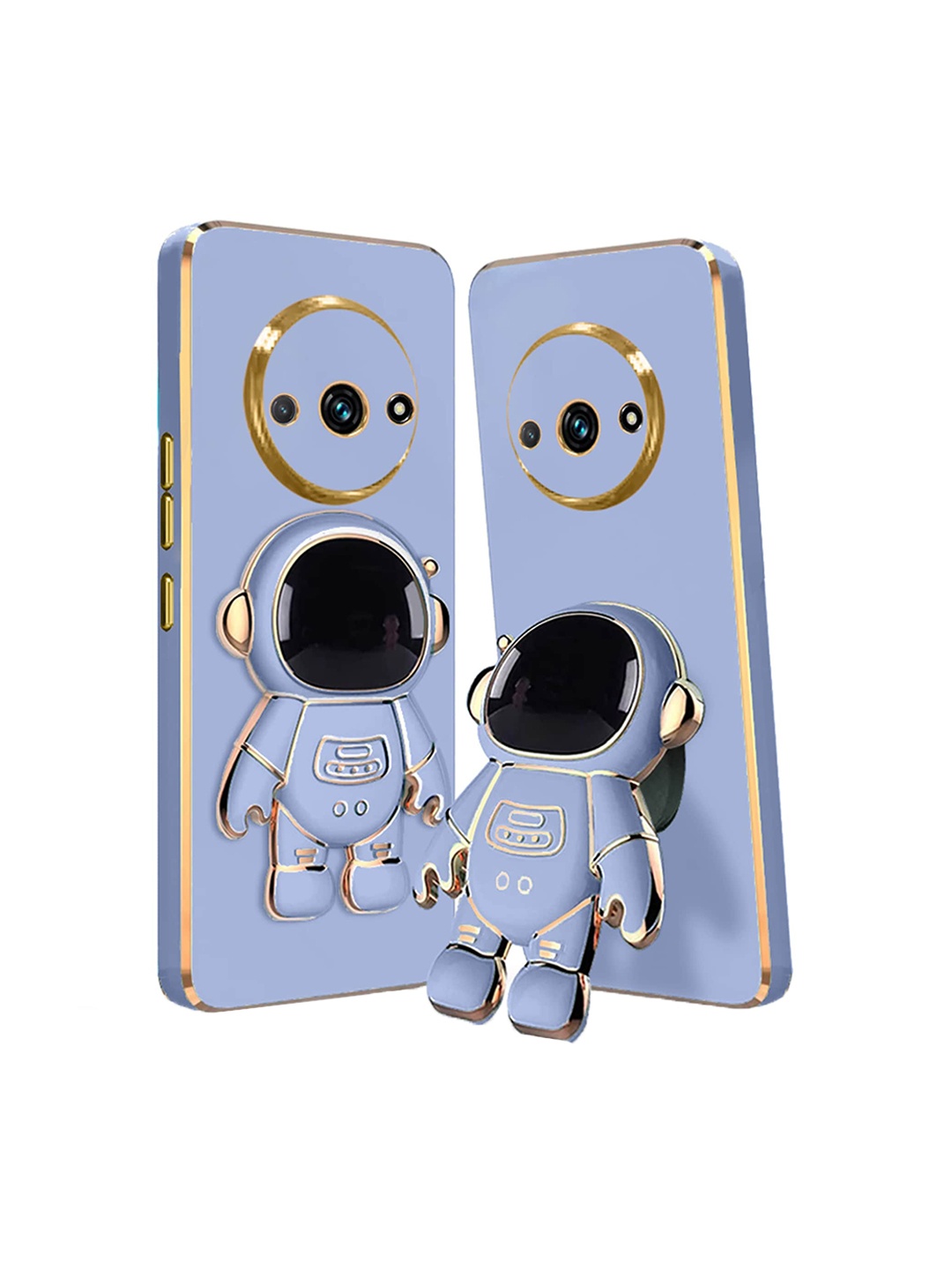 

Karwan 3D Astronaut With Folding Stand Redmi A3 Mobile Back Case, Blue