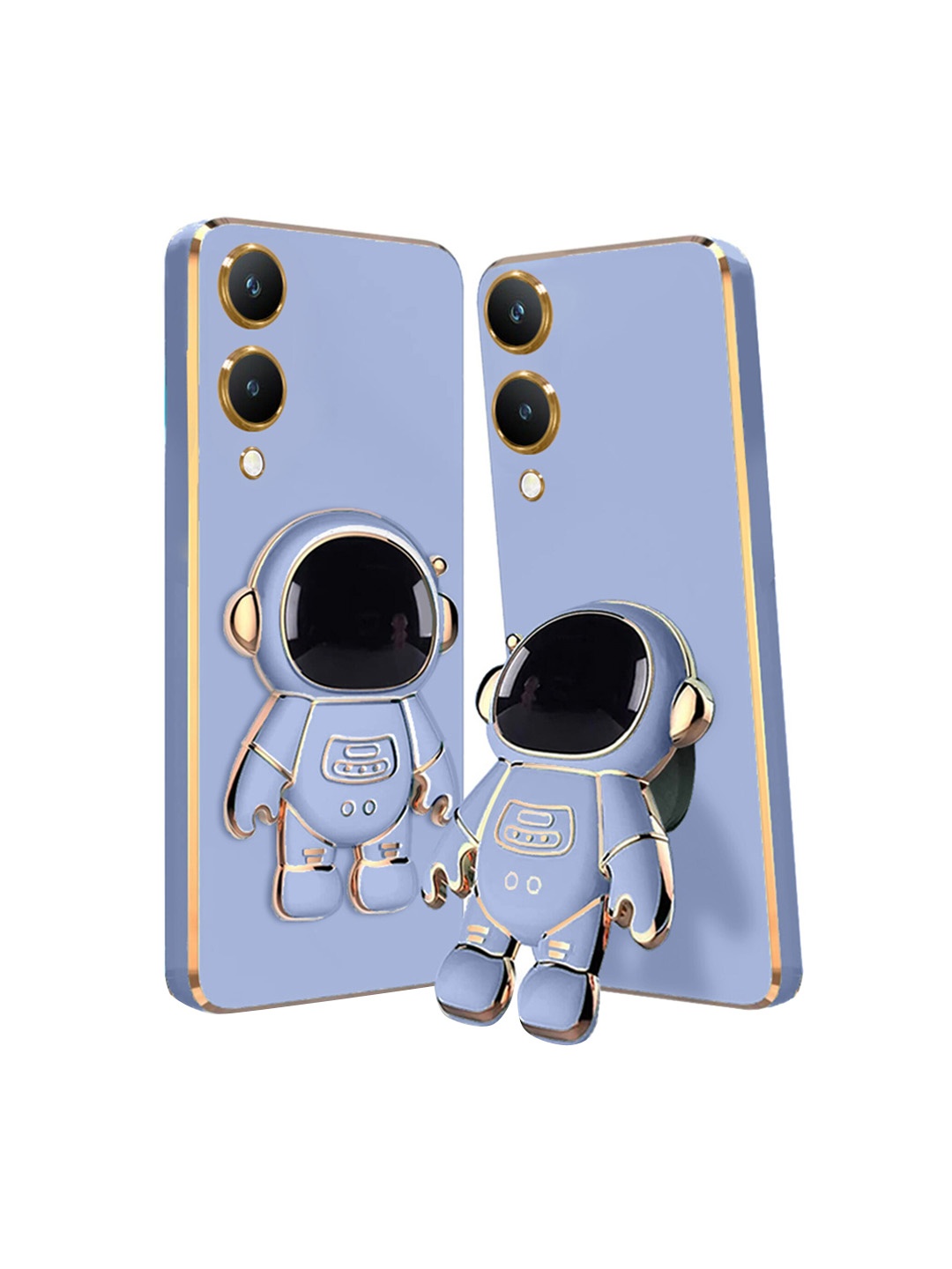 

Karwan 3D Astronaut With Folding Stand Vivo Y28 Back Cover Case, Blue