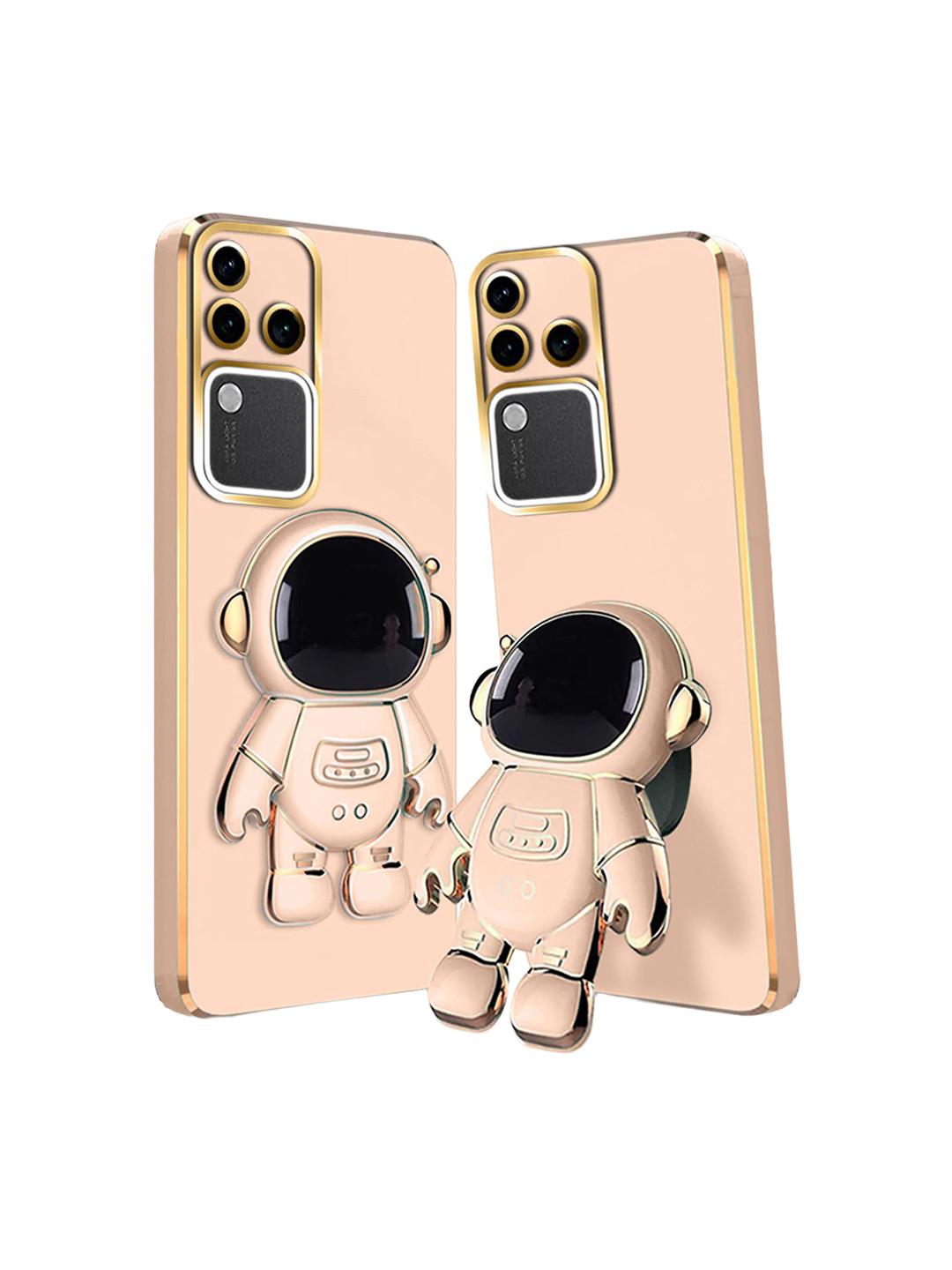 

Karwan 3D Astronaut Vivo V30 Pro Back Case, Pink
