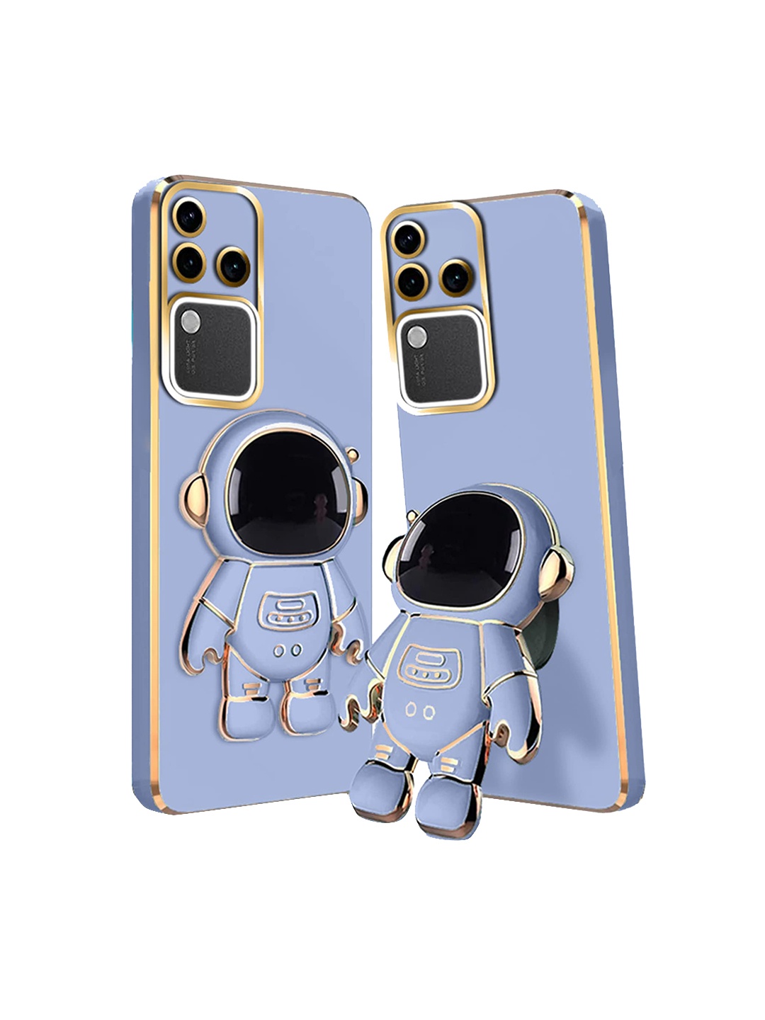

Karwan 3D Astronaut With Folding Stand Vivo V30 Pro Mobile Back Case, Blue