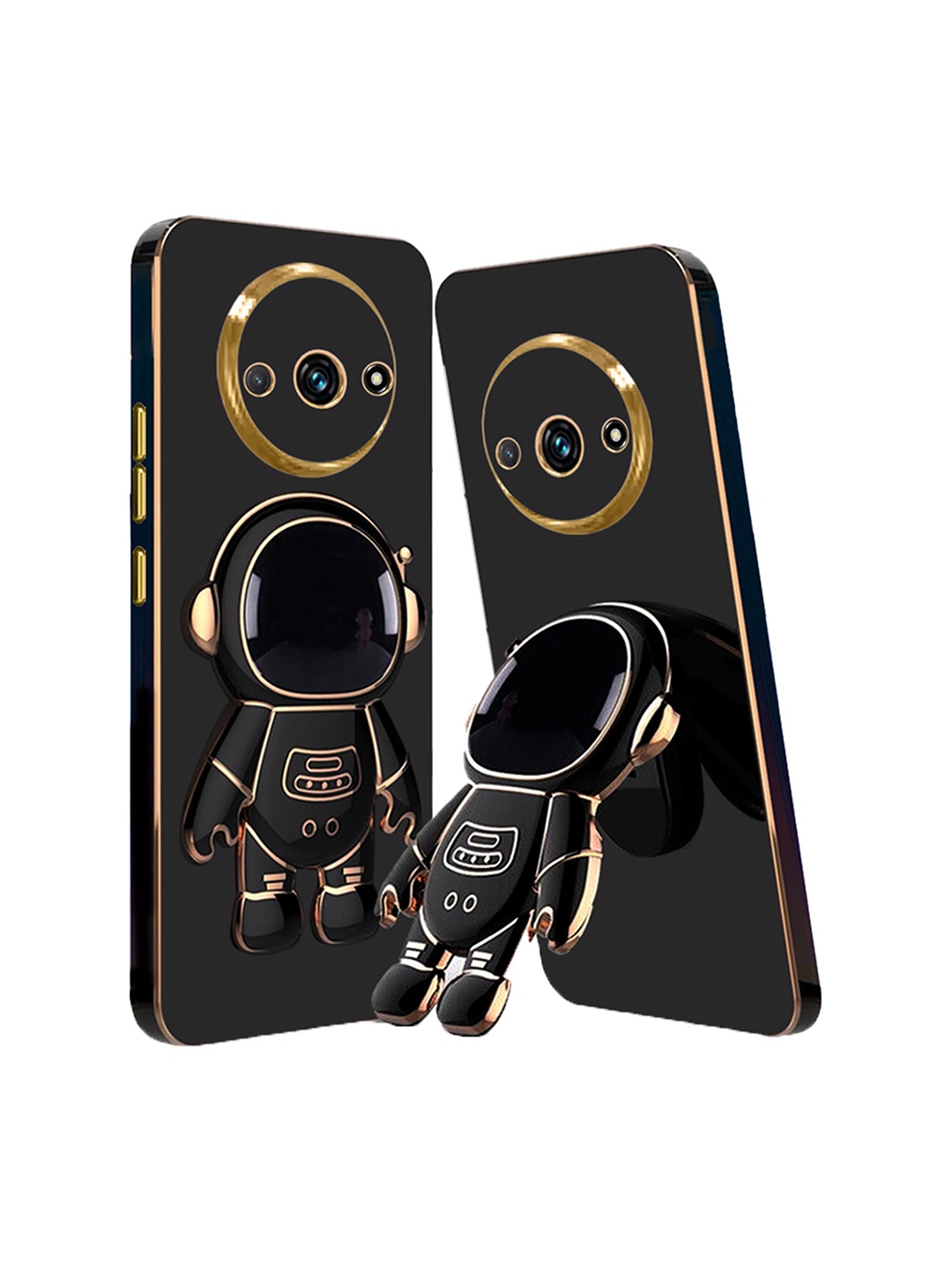 

Karwan 3D Astronaut With Folding Stand Redmi A3 Mobile Back Case, Black