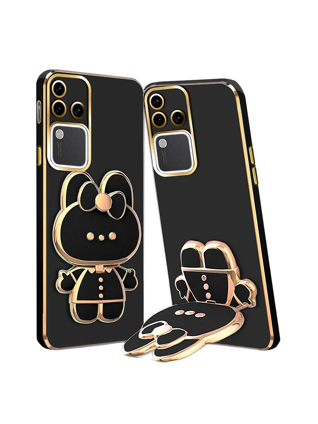 

Karwan 3D Cat Vivo V30 Mobile Accessories, Black