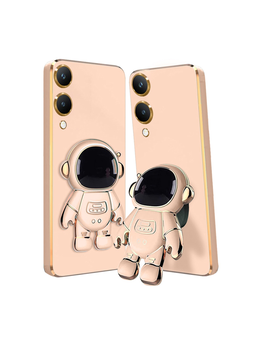 

Karwan Vivo Y28 3D Astronaut Back Case, Pink