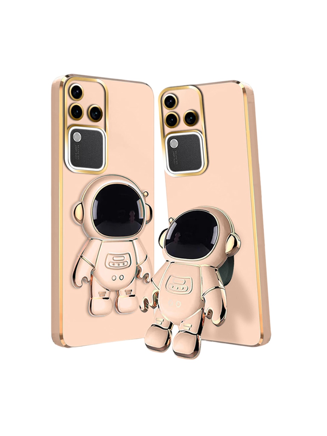 

Karwan 3D Astronaut With Folding Stand Vivo V3 Mobile Back Case, Pink