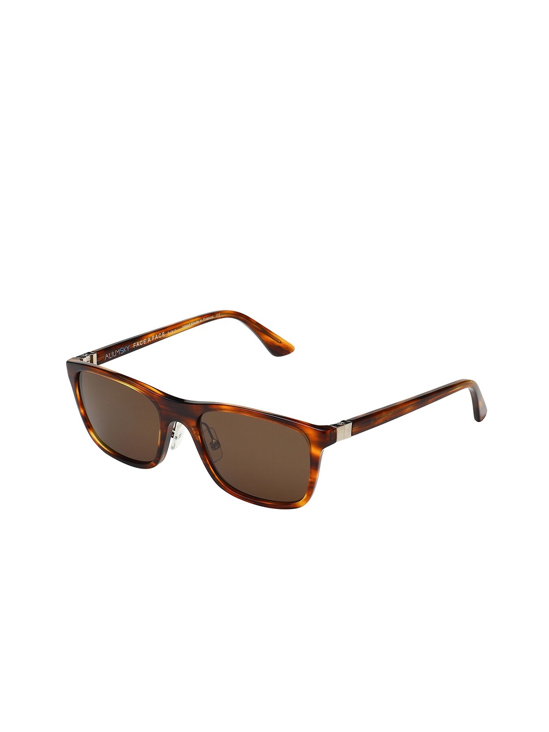 

FACE A FACE Unisex Rectangle Sunglasses & UV Protected Lens FACE A FACE ALIUM SKY 2 167 S, Brown