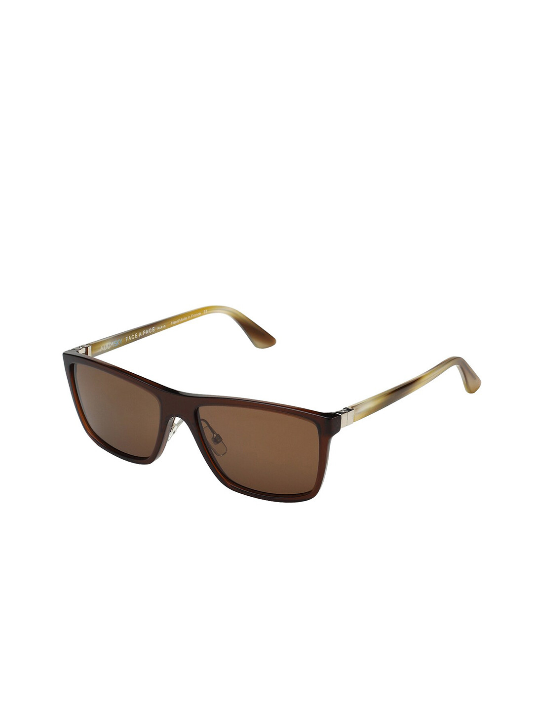 

FACE A FACE Unisex Rectangle Sunglasses & UV Protected Lens FACE A FACE ALIUM SKY 1 222 S, Brown