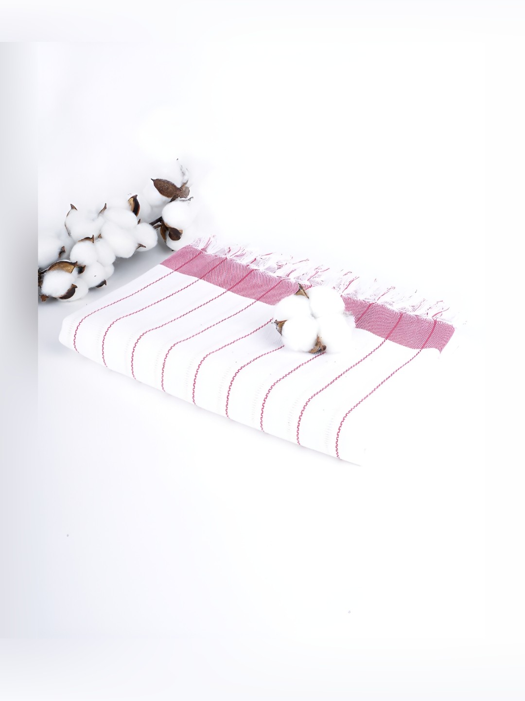 

Doctor Towels Pink & White Striped Cotton 225 GSM Bath Towel