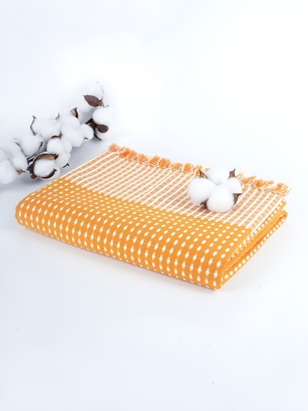 

Doctor Towels Yellow & White Cotton 250 GSM Bath Towel
