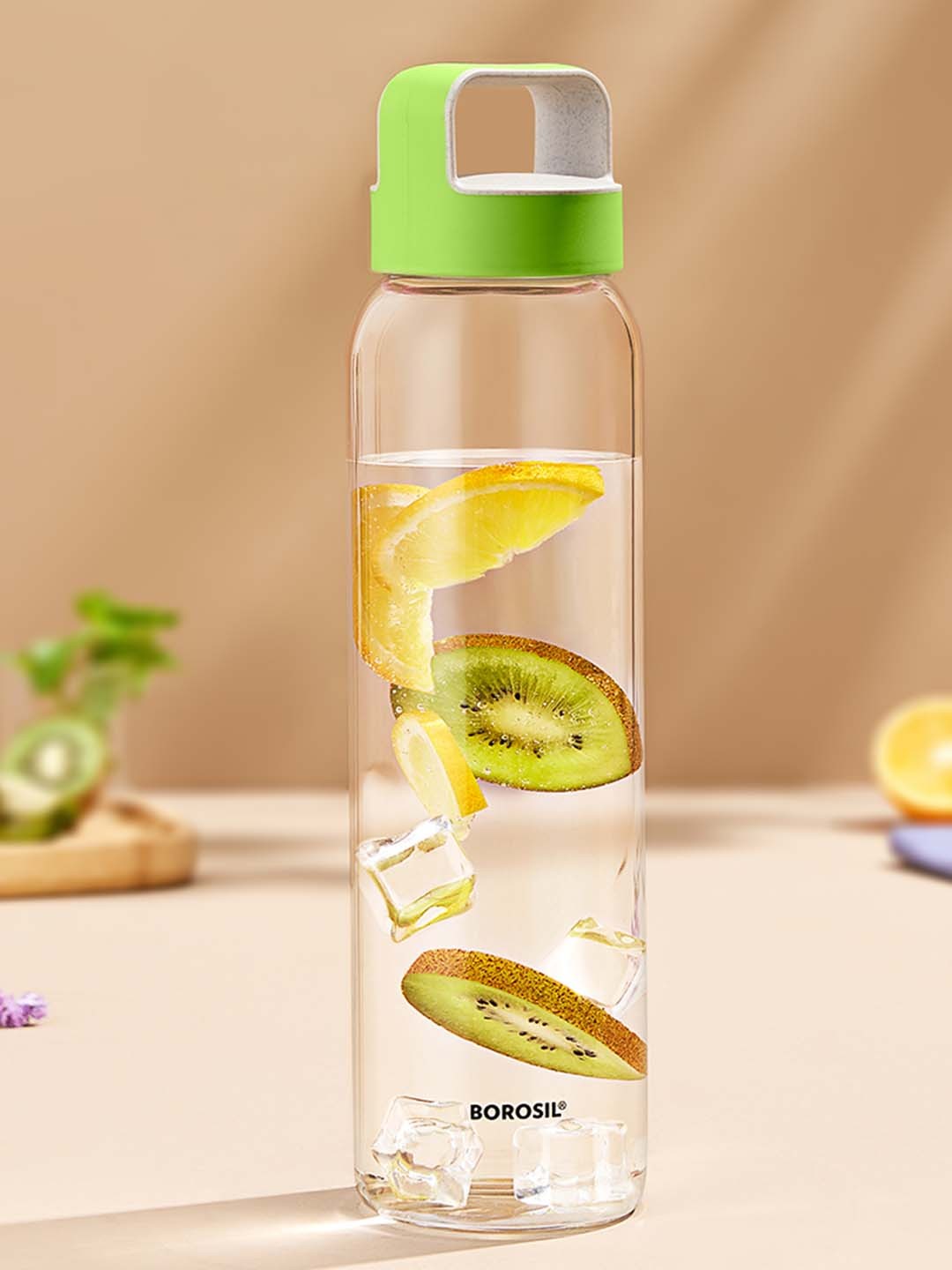 

BOROSIL Green & Transparent Glass Water Bottle 1 L