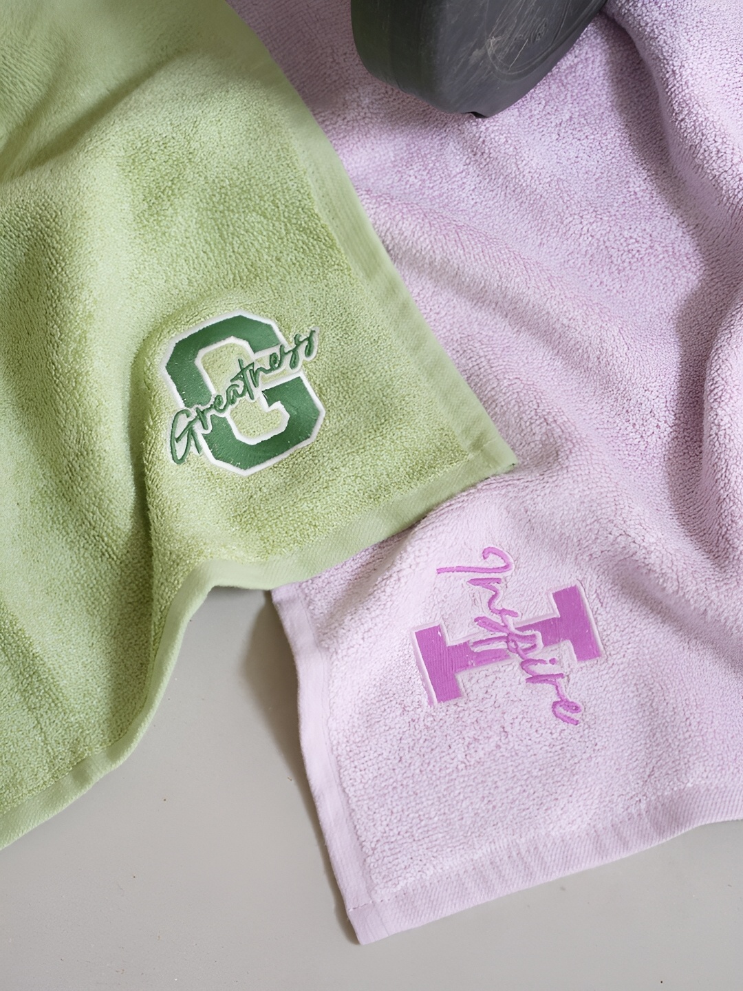 

Doctor Towels 2 Pieces Green & Pink Ultra Soft & Super Absorbent Cotton Face Towels
