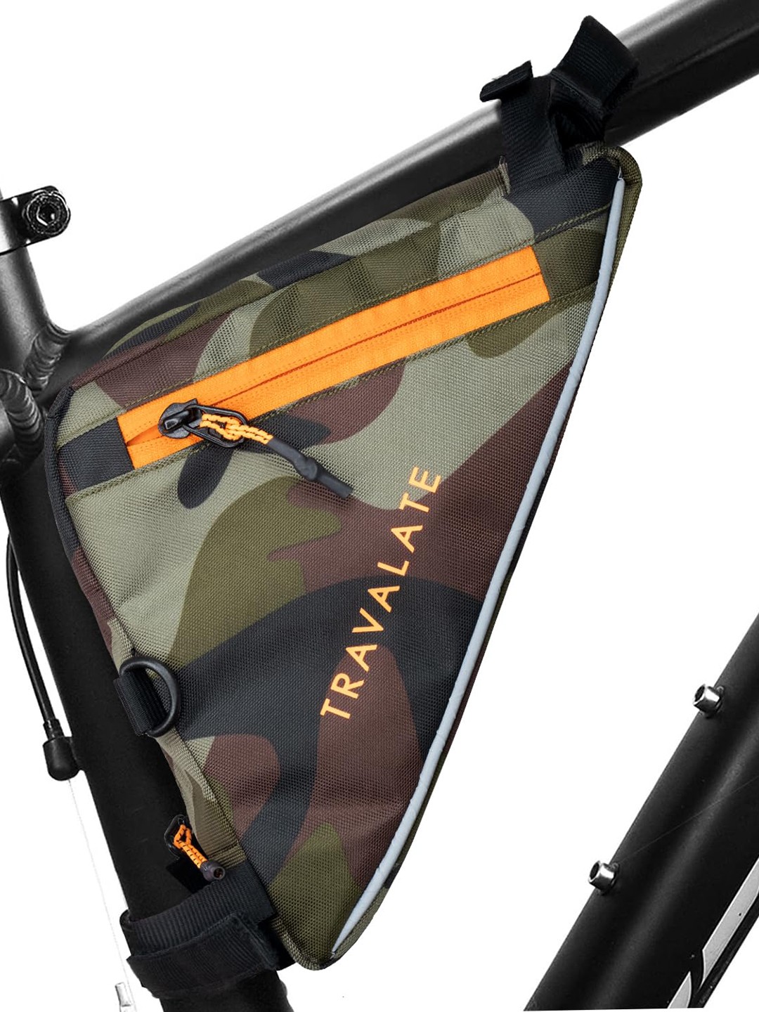 

TRAVALATE Camouflage Printed Bicycle Frame Bag, Green