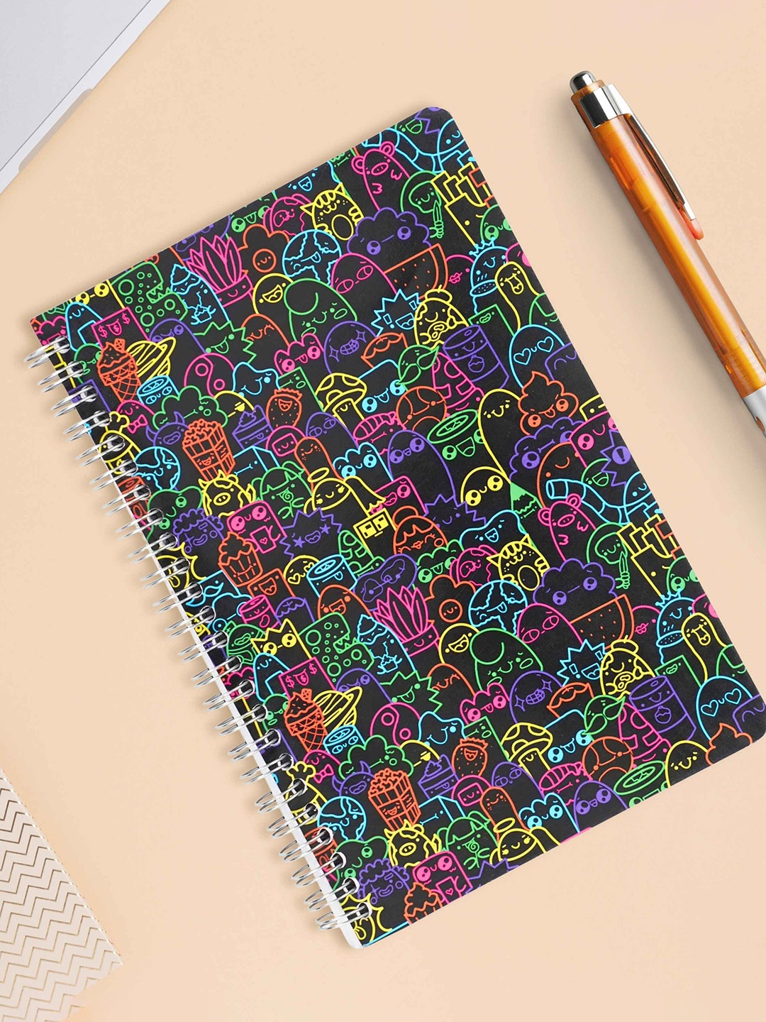 

Doodlicious A5 Wiro Binding Ruled Notebook, Black
