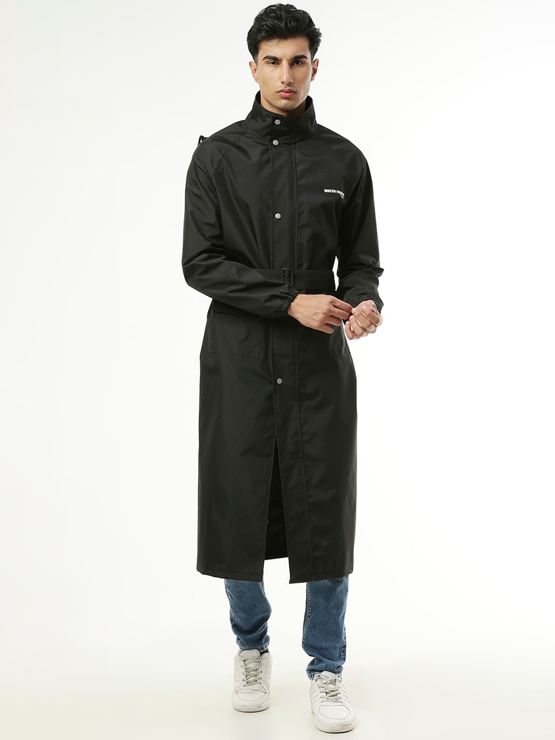 

Zeel Men Hooded Rain Jacket, Black