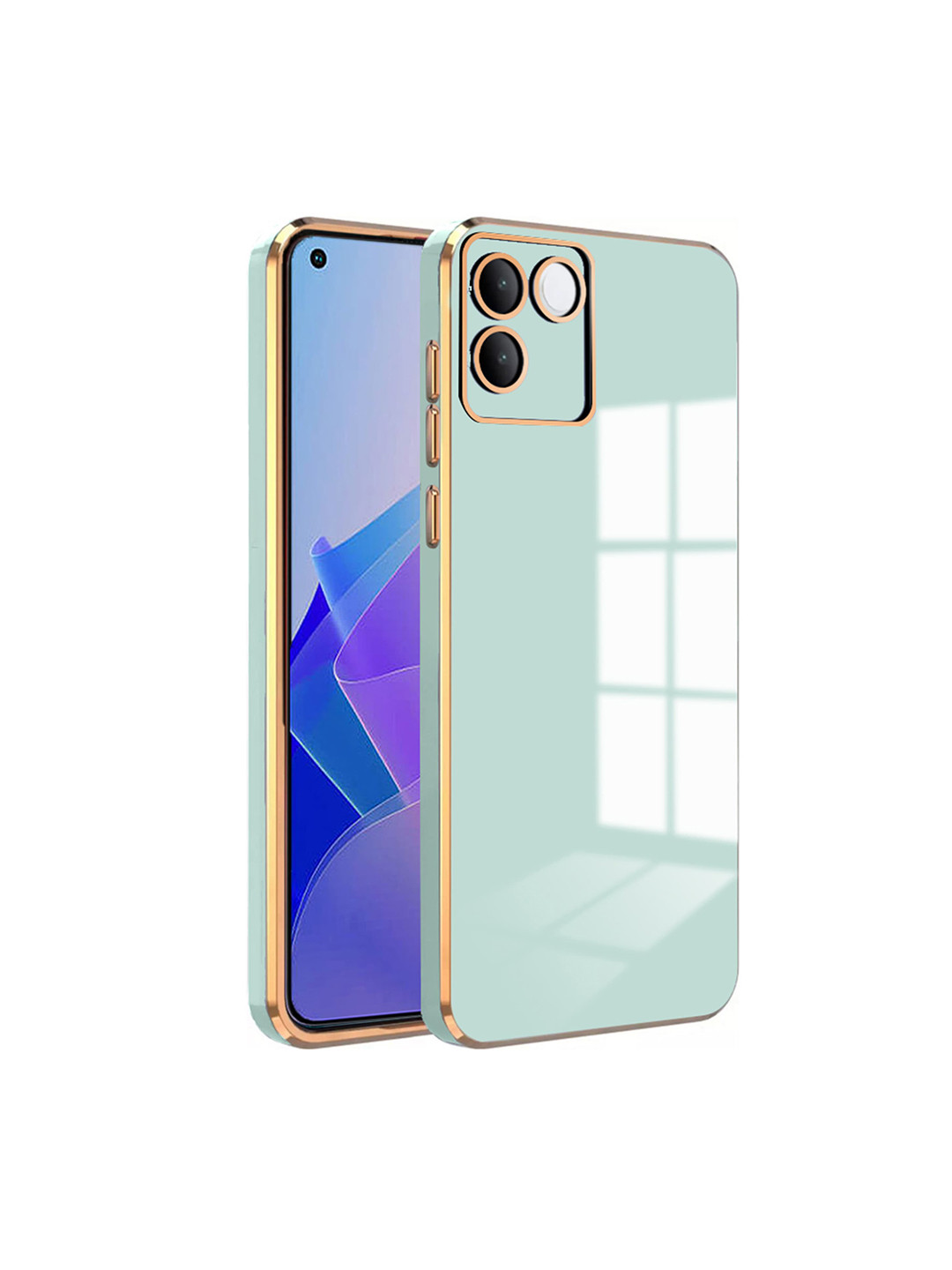 

Karwan 6D Chrome Back Cover Case Compatible For Redmi A3, Green