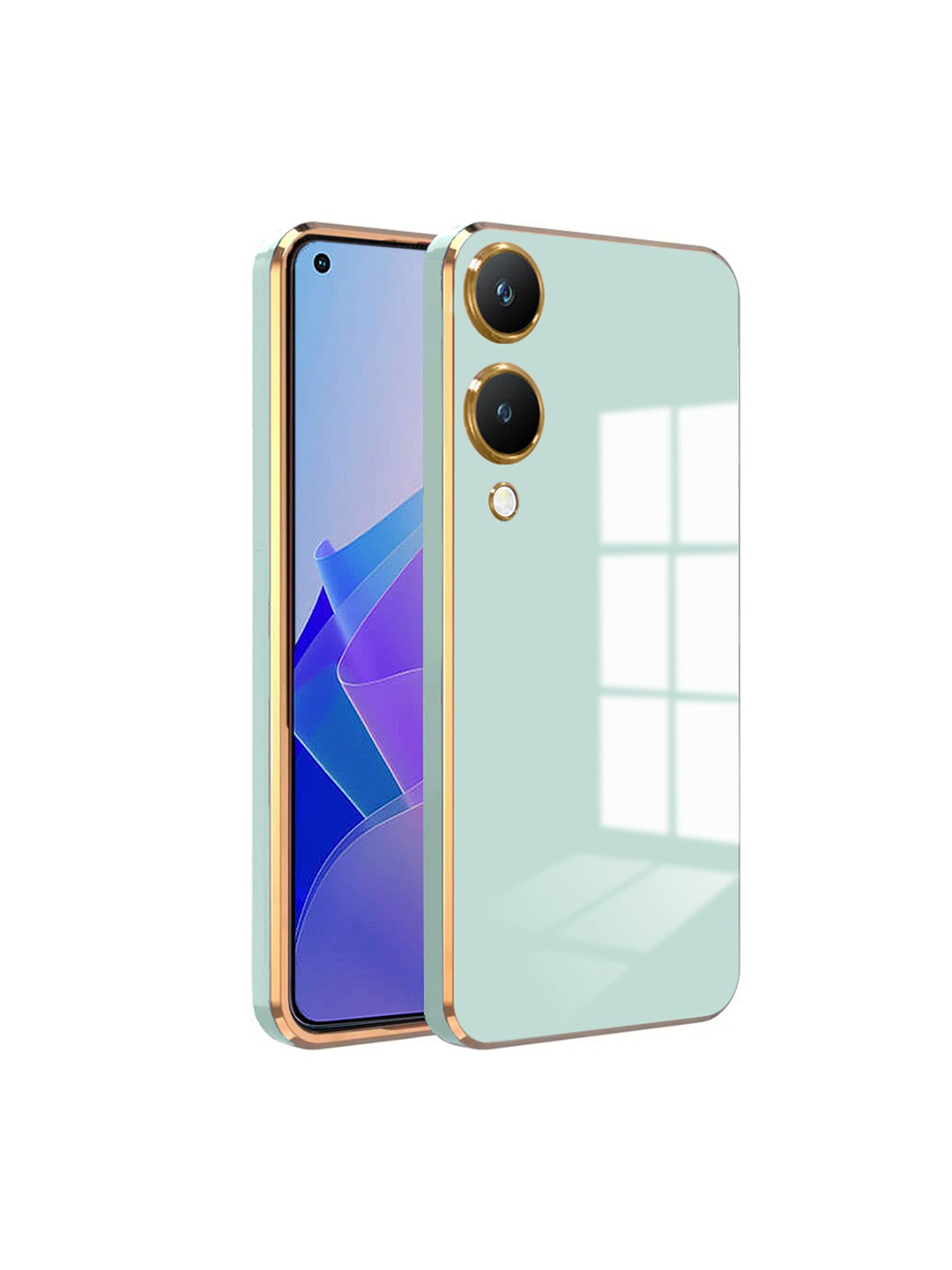 

Karwan 6D Chrome Back Cover Case Compatible For Vivo Y28, Green