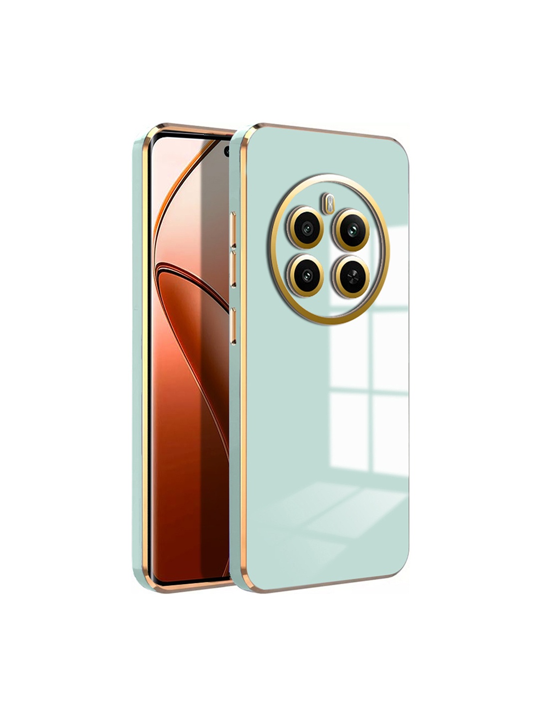 

Karwan 6D Chrome Back Cover Case Compatible For Realme 12 Pro, Green
