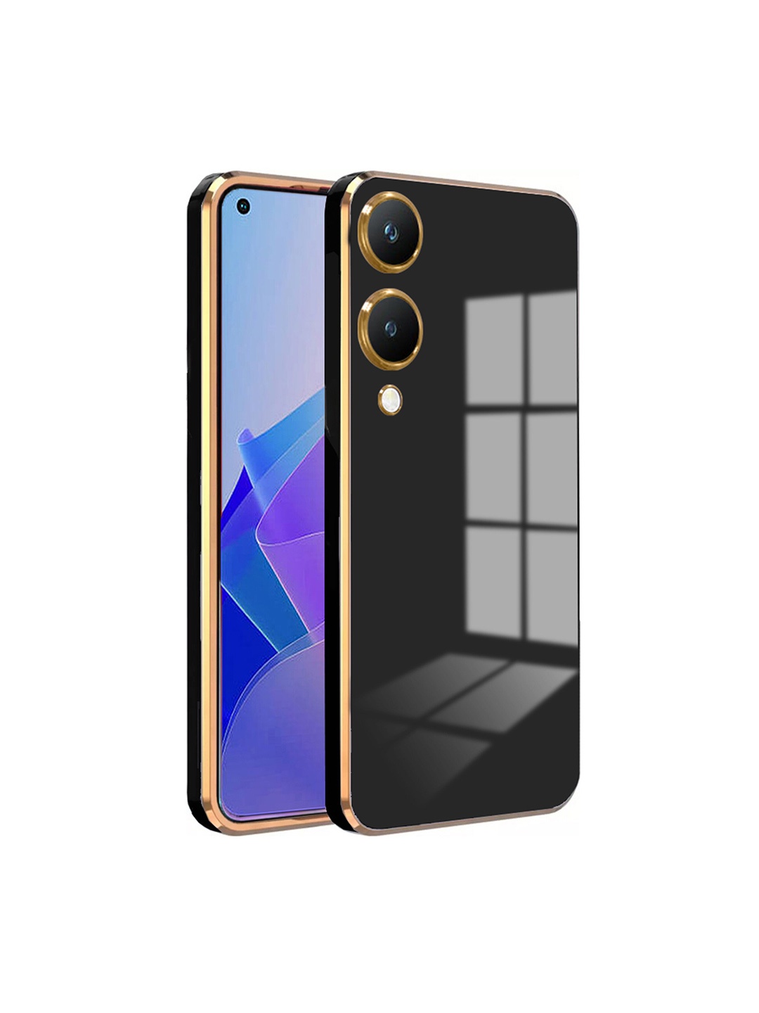 

Karwan 6D CHrome Vivo Y28 Back Case, Black