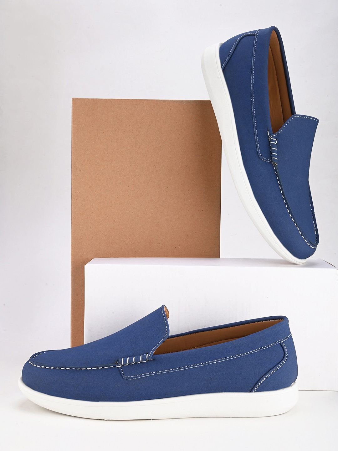 

Mast & Harbour Men Suede Slip-On Sneakers, Blue