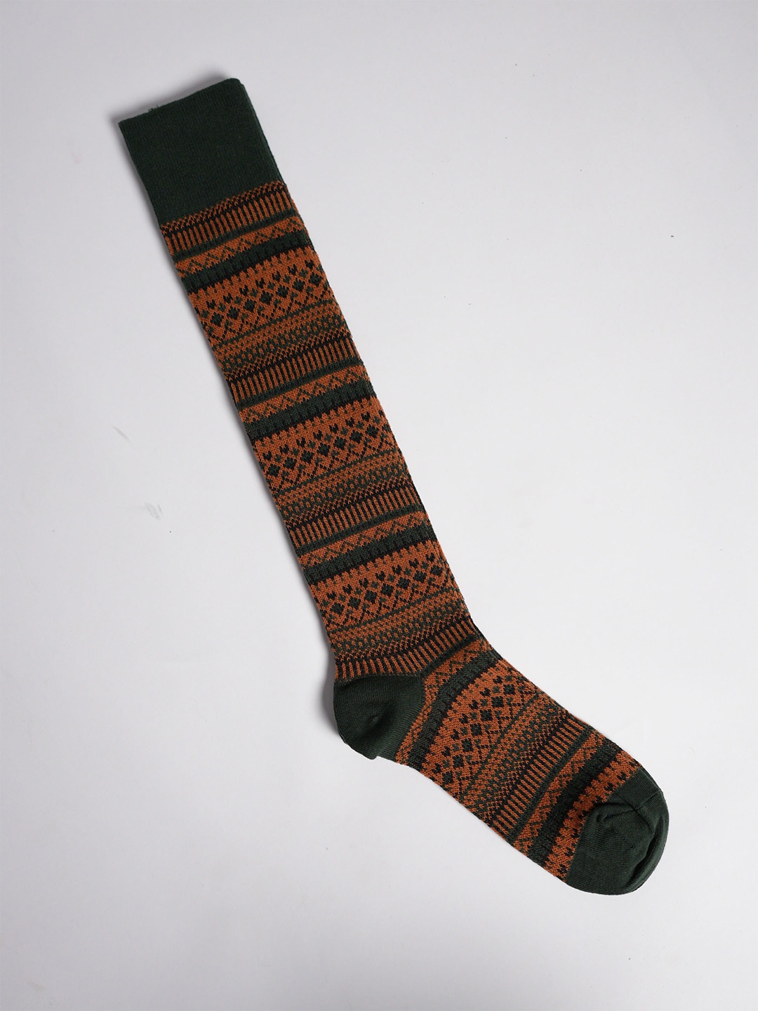 

Theater Women Patterned Cotton Calf Length Socks, Brown