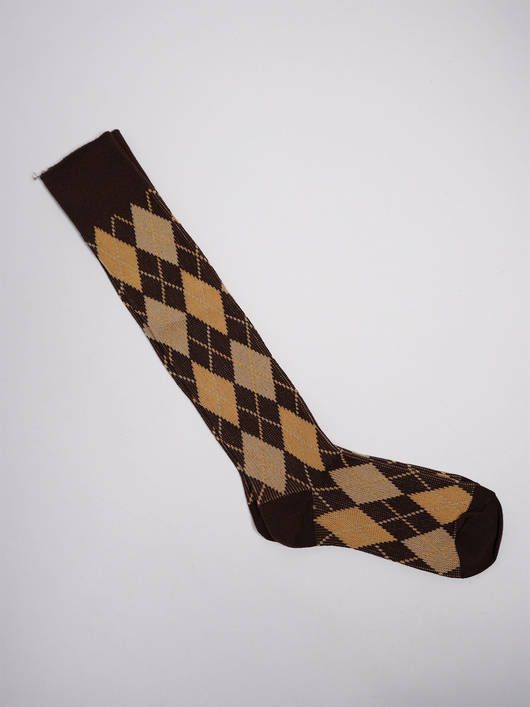 

Theater Women Patterned Cotton Calf Length Socks, Brown