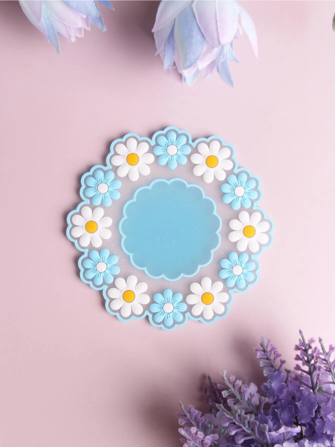 

P-Plus International Blue 6 Pieces Printed Silicone Coasters