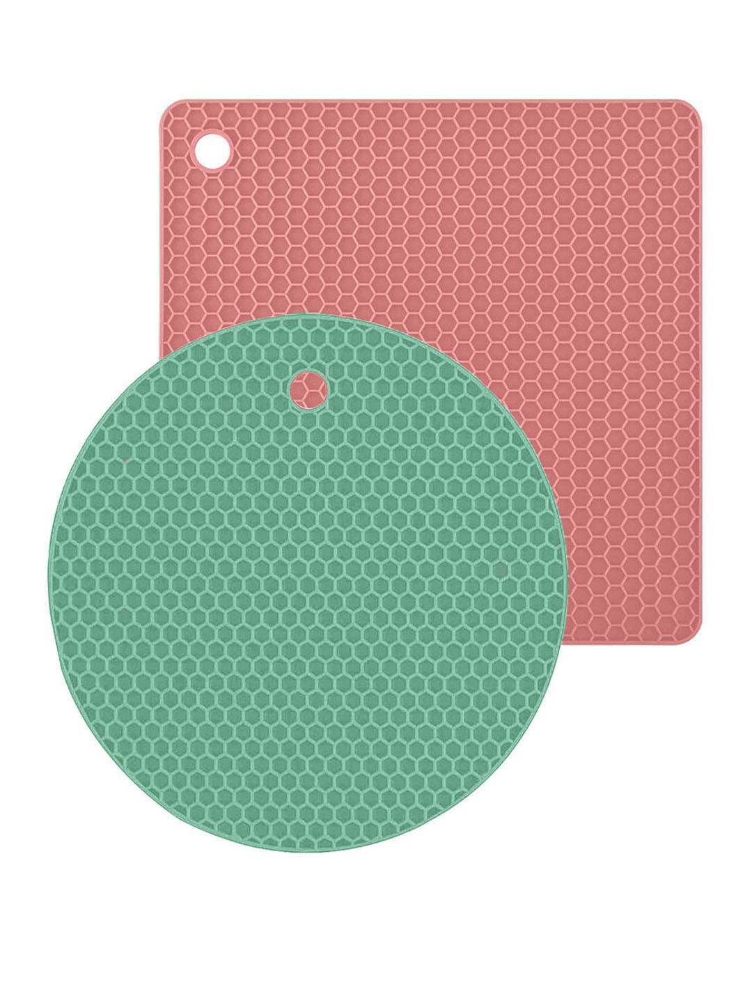 

P-Plus International Green & Brown 2 Pieces Silicone Coasters