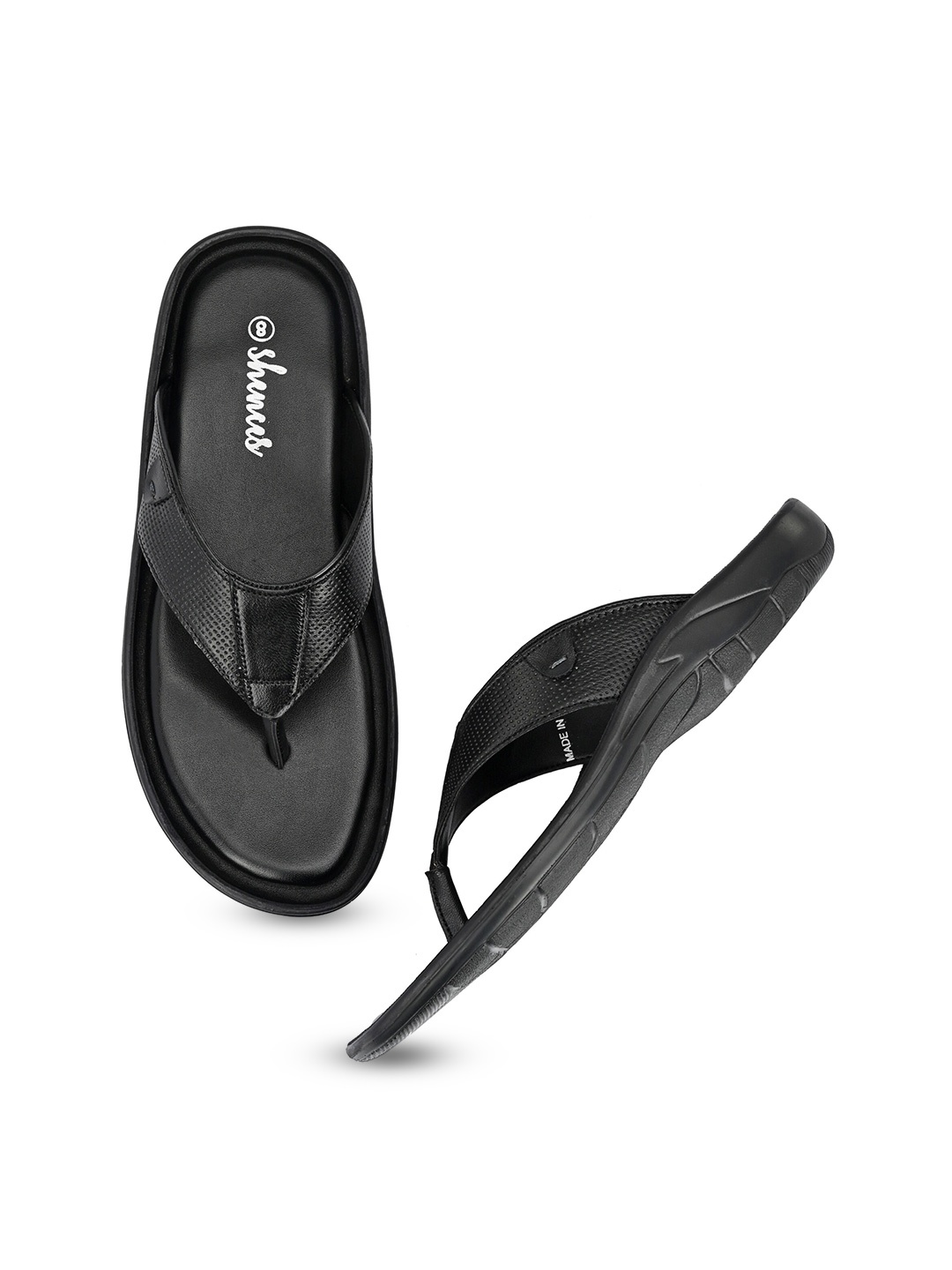 

SHENCES Men Comfort Sandals, Black