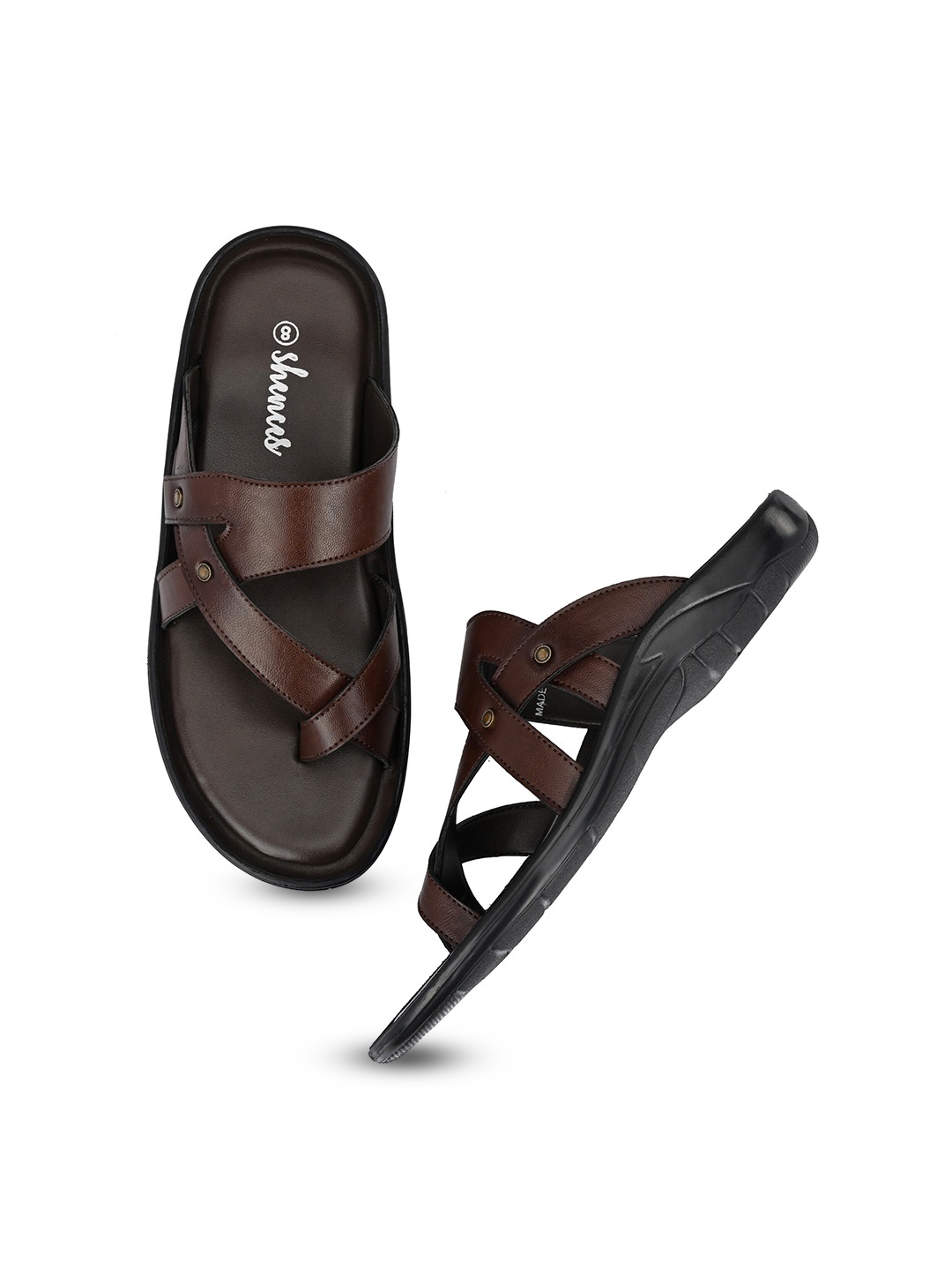 

SHENCES Men Comfort Sandals, Brown
